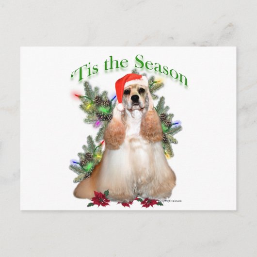 Carte Postale Cocker Spaniel "Tis (Devant)