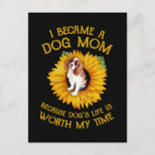 Carte Postale Cocker Sunflower La vie du chien vaut la peine de (Devant)