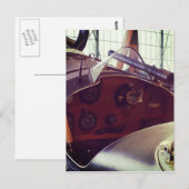 Carte Postale Cockpit Bi Avion vintage (Devant / Derrière)