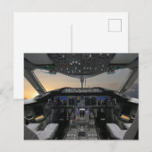 Carte Postale cockpit de l'aéronef (Devant / Derrière)