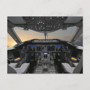 Carte Postale cockpit de l'aéronef