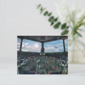 Carte Postale cockpit de l'aéronef vintage (Debout devant)