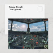 Carte Postale cockpit de l'aéronef vintage (Devant / Derrière)