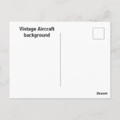 Carte Postale cockpit de l'aéronef vintage (Dos)