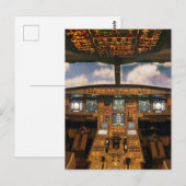 Carte Postale cockpit Jet Aircraft (Devant / Derrière)