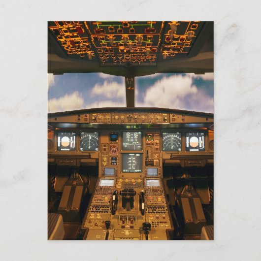 Carte Postale cockpit Jet Aircraft (Devant)