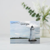 Carte Postale Cockspur Island Light Chatham Comté Géorgie (Debout devant)
