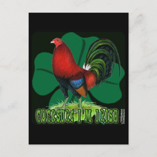 Carte Postale Cocksure I'm Irish Too ! (Devant)