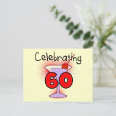 Carte Postale Cocktail célébrant 60 t-shirts et cadeaux (Debout devant)