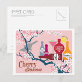 Carte Postale Cocktail Cherry Blossom (Devant / Derrière)