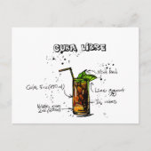 Carte Postale Cocktail Cuba Libre (Devant)
