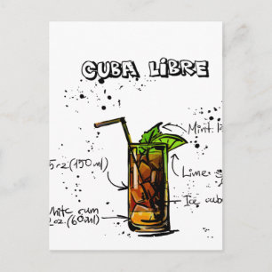 Carte Postale Cocktail Cuba Libre