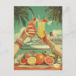 Carte Postale Cocktail de croisières tropicales