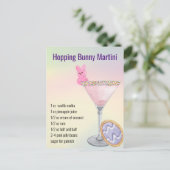 Carte Postale Cocktail de Martini de Pâques Recette (Debout devant)