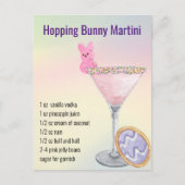 Carte Postale Cocktail de Martini de Pâques Recette (Devant)