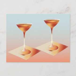 Carte Postale Cocktail d'été chic