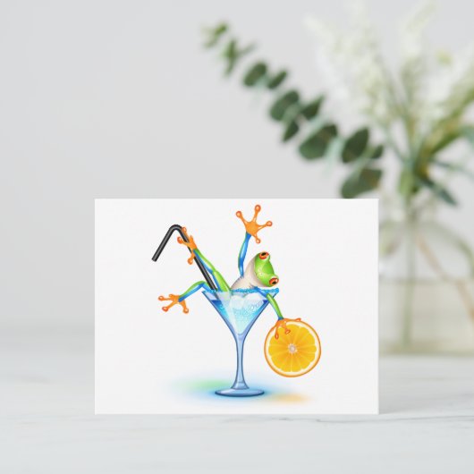 Carte Postale Cocktail Frog (Debout devant)