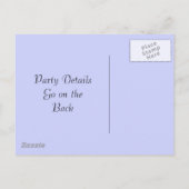 Carte Postale cocktail invitation fleur bleue (Dos)