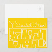 Carte Postale Cocktail jaune (Devant / Derrière)