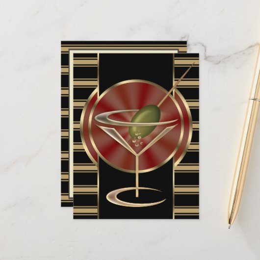 Carte Postale Cocktail Lounge (Devant/Arrière en situation)