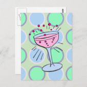 Carte Postale Cocktail Pop Art (Devant / Derrière)