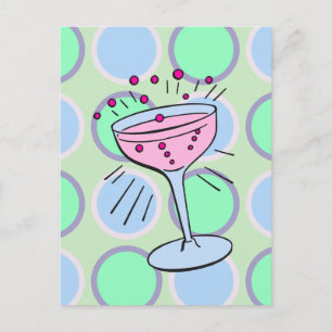 Carte Postale Cocktail Pop Art