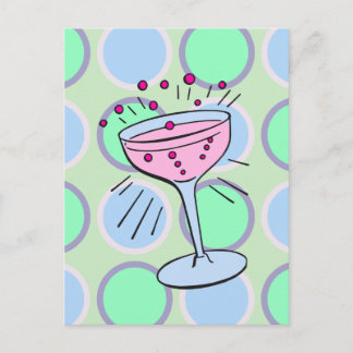 Carte Postale Cocktail Pop Art
