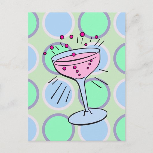 Carte Postale Cocktail Pop Art (Devant)