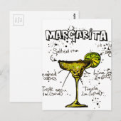 Carte Postale Cocktail Recette Margarita (Devant / Derrière)