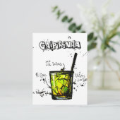Carte Postale Cocktail Recipe Caipirinia (Debout devant)