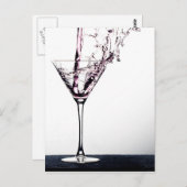 Carte Postale Cocktail rose (Devant / Derrière)
