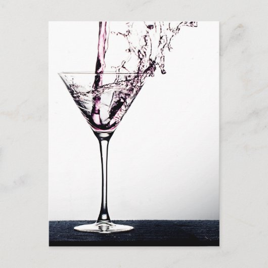 Carte Postale Cocktail rose (Devant)