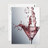 Carte Postale Cocktail rose 3 (Devant / Derrière)