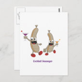Carte Postale cocktail Saucisses (Devant / Derrière)