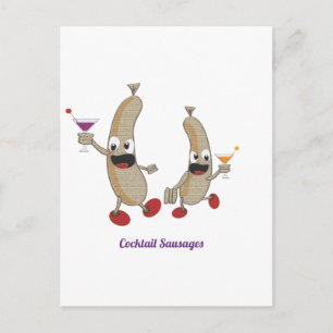 Carte Postale cocktail Saucisses
