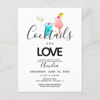 Cocktails Aquarelle Enterrement de Vie de Jeune Fi