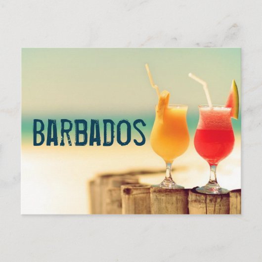 Carte Postale Cocktails barbadiens (Devant)