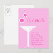 Carte Postale Cocktails Invitation (Devant / Derrière)