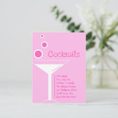 Carte Postale Cocktails Invitation (Debout devant)