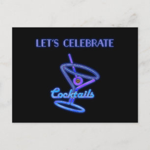 Carte Postale Cocktails personnalisés pour célébrer avec texte p