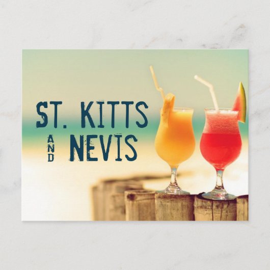 Carte Postale Cocktails St Kitts & Nevis (Devant)
