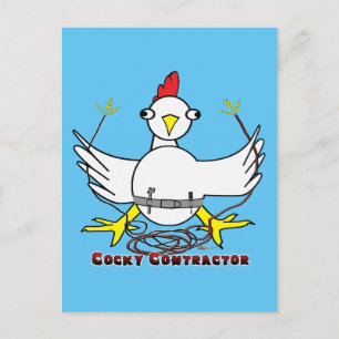 Carte Postale Cocky contractor