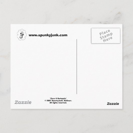 Carte postale Coco & Badappy (Dos)
