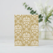 Carte Postale Cocoa and Cream Damask (Debout devant)