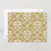 Carte Postale Cocoa and Cream Damask (Devant / Derrière)