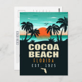 Carte Postale Cocoa Beach Floride Retro Sunset Souvenirs 60s (Devant / Derrière)