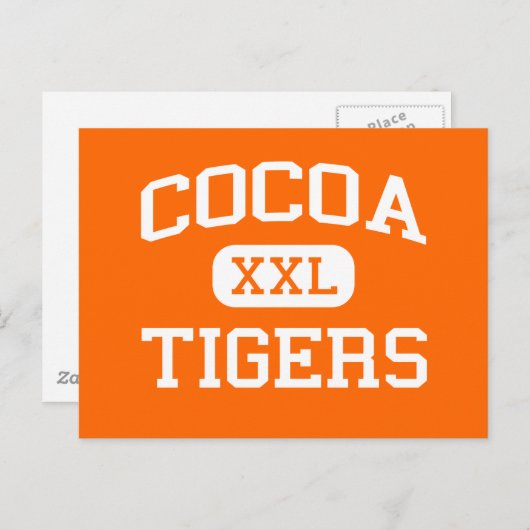 Carte Postale Cocoa - Tigers - École secondaire de cacao - Cocoa (Devant / Derrière)