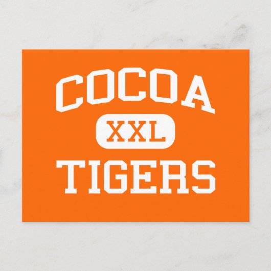 Carte Postale Cocoa - Tigers - École secondaire de cacao - Cocoa (Devant)