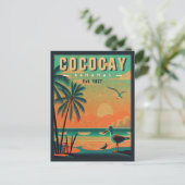 Carte Postale CocoCay Bahamas Retro Seagull Souvenir 1950 (Debout devant)