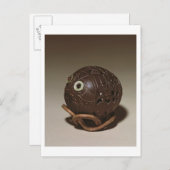 Carte Postale Coconut sted sculinto a face, c.1895 (Devant / Derrière)